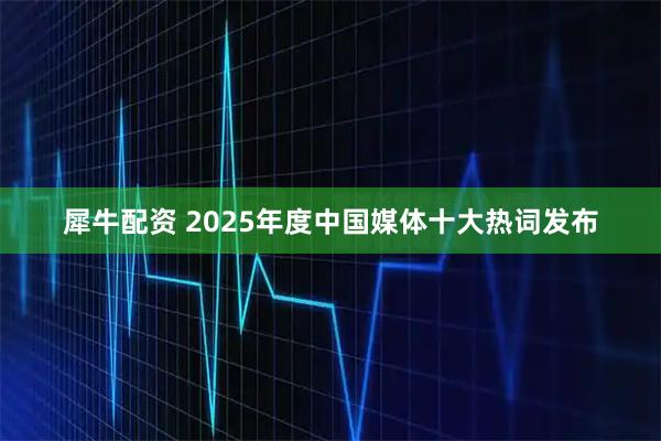 犀牛配资 2025年度中国媒体十大热词发布